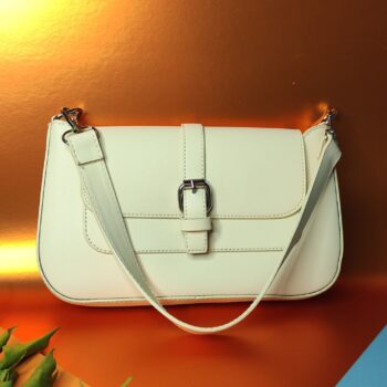Krem Retro Kol Çantası