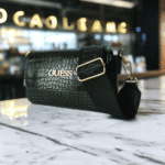 Siyah Kroko Monogram Desen Picnic Mini Muadil Model Çapraz Askılı Kadın Omuz Çantası