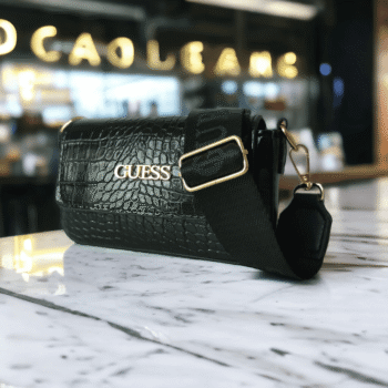 Siyah Kroko Monogram Desen Picnic Mini Muadil Model Çapraz Askılı Kadın Omuz Çantası