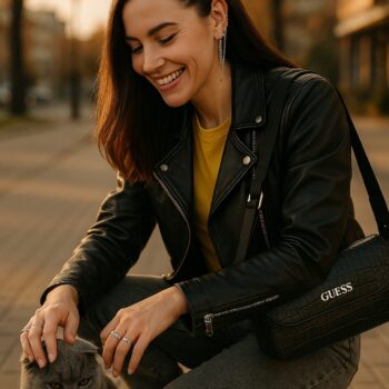 Siyah Kroko Monogram Desen Picnic Mini Muadil Model Çapraz Askılı Kadın Omuz Çantası