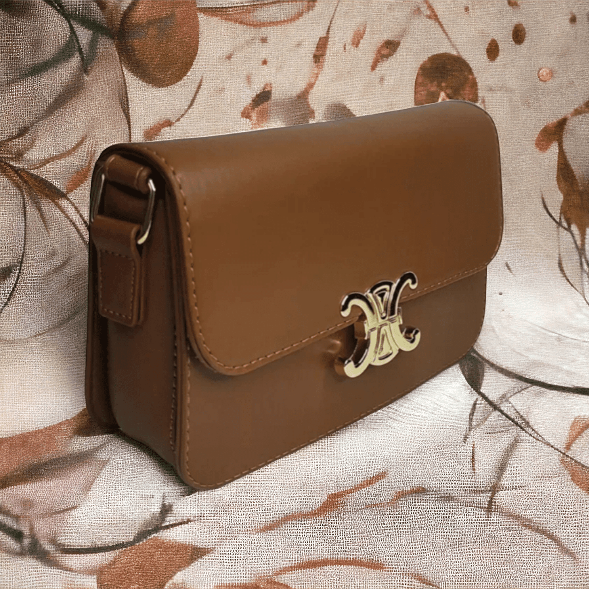 Taba_Rengi_Kadin_Aksesuarli_Kapakli_Uzun_Ayarlanabilir_Askili__Trend_Omuz_Cantasi_Muadil_Model1