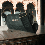 Siyah Gri Monogram Desen Picnic Mini Muadil Model Çapraz Askılı Kadın Omuz Çantası